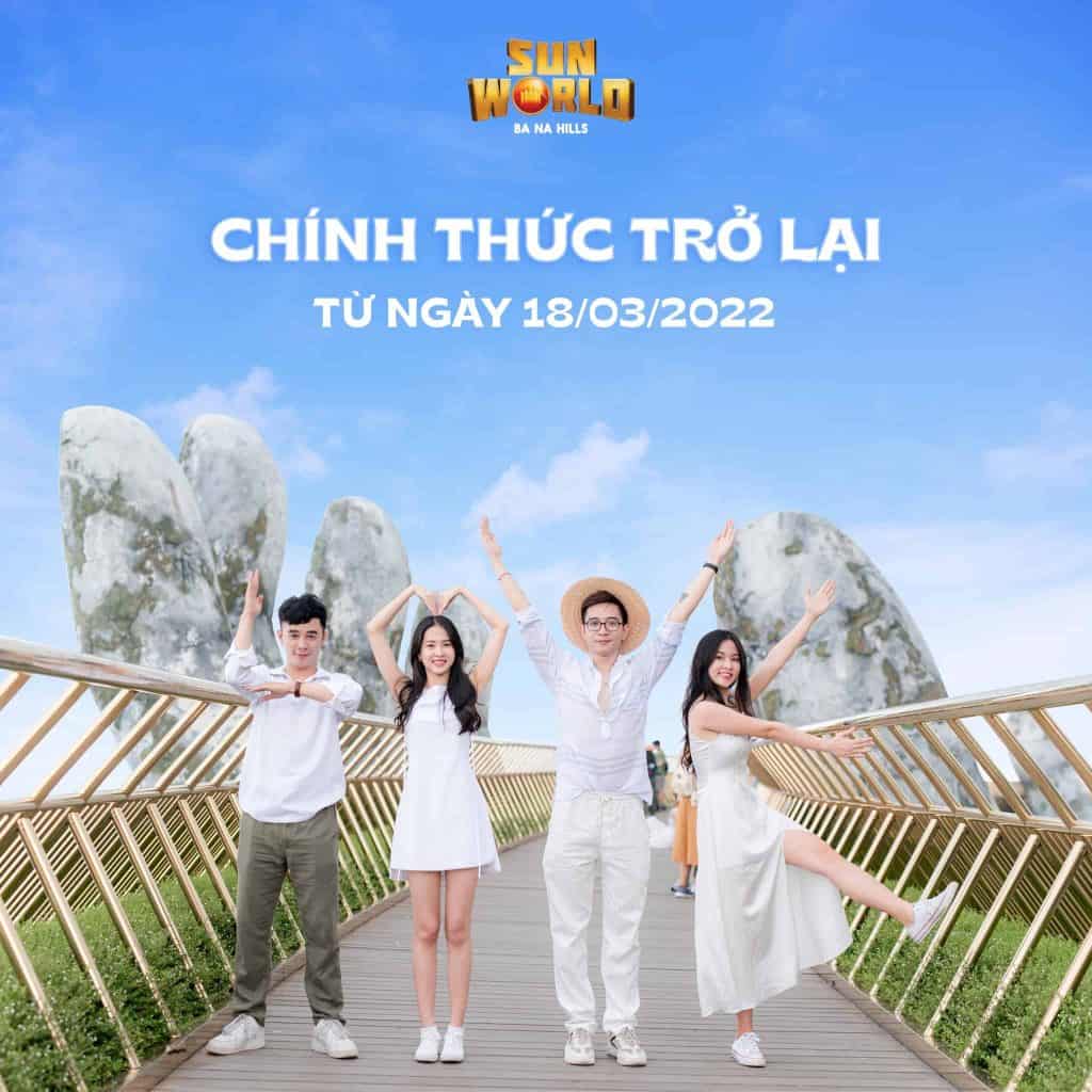 Bà Nà Hill hoạt động trở lại từ 18/3/2022