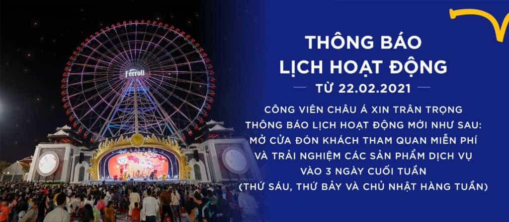 Công viên Asia Park miễn phí vé vào cổng